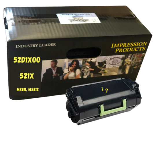 Lexmark 52D1X00 45K Page Yield 521X Extra High Yield  Eco Friendly Toner Cartridge for use in Lexmark printers MS711 / MS811 / MS812