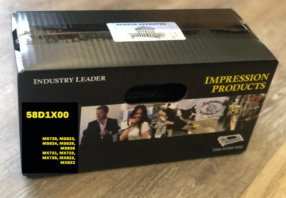 Lexmark 58D1X00 35K Page Yield Extra High Yield  Eco Friendly Toner Cartridge for use in MS725/ MS823/ MS825/ MS826/ MX721/ MX722/ MX725/ MX822/ MX826