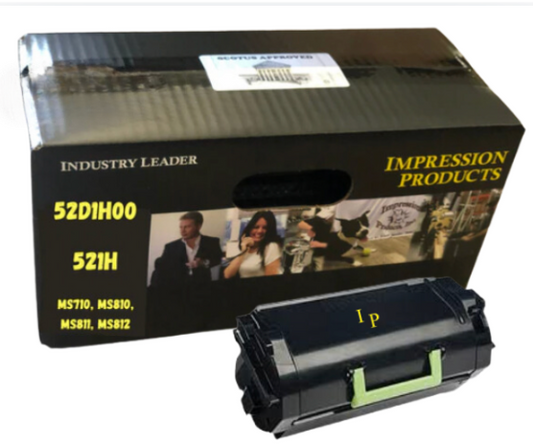 Lexmark 52D1H00 25K Page Yield 521H High Yield  Eco Friendly Toner Cartridge for use in Lexmark printers MS710 / MS711 / MS810 / MS811 / MS812