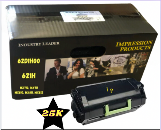 Lexmark 25K 62D1H00 621H High Yield Eco Friendly Toner Cartridge for use in Lexmark printers MX710 / MX711 / MX810 / MX811 / MX812