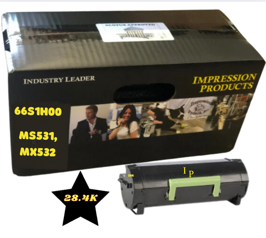 Lexmark 28.4K 66S1H00 Extra High Yield  Eco Friendly Toner Cartridge for use in Lexmark printers MS531 / MX532