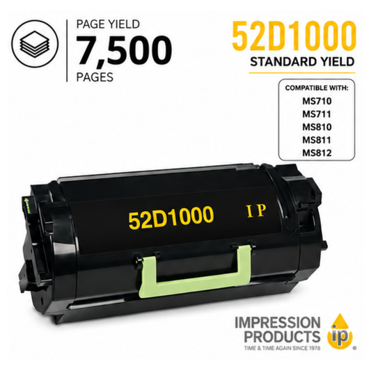 Lexmark 52D1000 Standard Yield Compatible Toner Cartridge for MS710, MS711, MS810, MS811, MS812