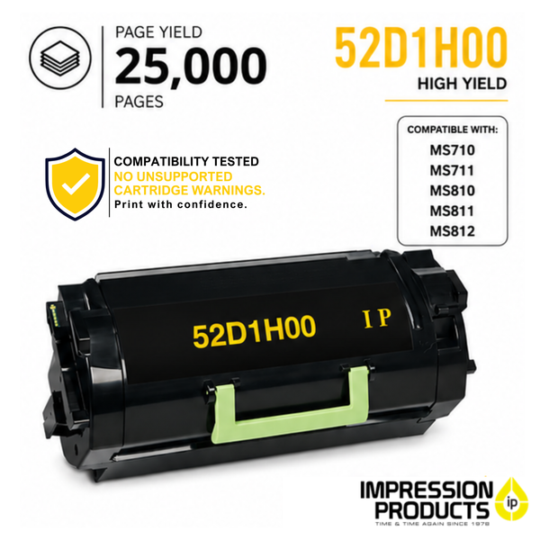 Lexmark 52D1H00 High Yield Compatible Toner Cartridge for MS710, MS711, MS810, MS811, MS812