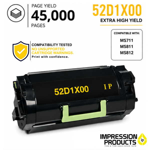 Lexmark 52D1X00 Extra High Yield Compatible Toner Cartridge for MS711, MS811, MS812