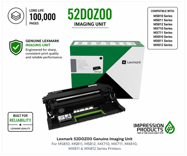 Lexmark 52D0Z00 Genuine Imaging Unit for MS810, MS811 & MS812 Series