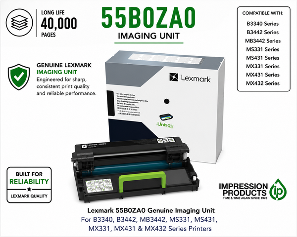 Lexmark 55B0ZA0 Genuine Imaging Unit for B3340, MS331 & MX431 Series
