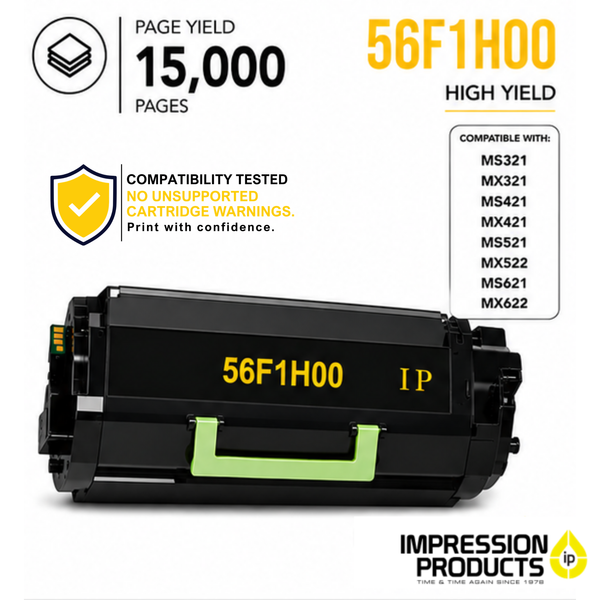 Lexmark 56F1H00 High Yield Compatible Toner Cartridge for MS & MX 321, 421, 521, 621, 622