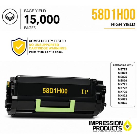 Lexmark 58D1H00 High Yield Compatible Toner Cartridge for MS725, MS821, MS822, MS823, MS825, MS826, MX721, MX722, MX822, MX826