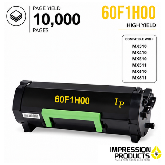 Lexmark 60F1H00 High Yield Compatible Toner Cartridge for MX310, MX410, MX510, MX511, MX610, MX611