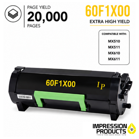 Lexmark 60F1X00 Extra High Yield Compatible Toner Cartridge for MX510, MX511, MX610, MX611