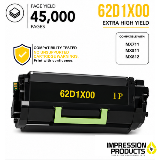 Lexmark 62D1X00 Extra High Yield Compatible Toner Cartridge for MX711, MX811, MX812