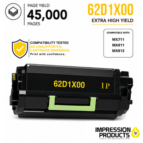 Lexmark 62D1X00 Extra High Yield Compatible Toner Cartridge for MX711, MX811, MX812