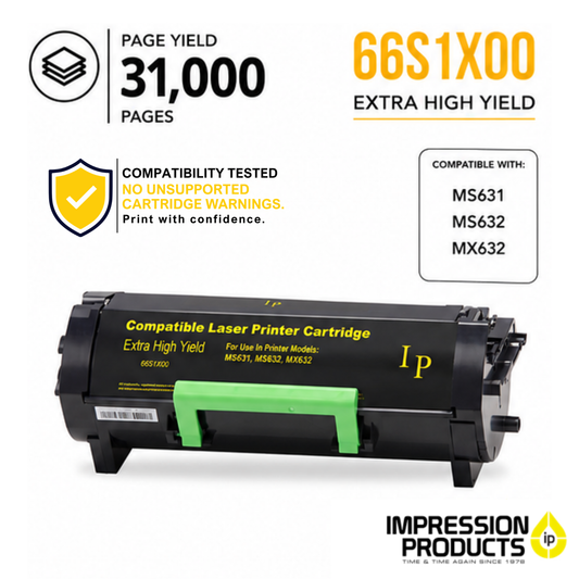 Lexmark 66S1X00 Extra High Yield Compatible Toner Cartridge for MS631, MS632, MX632